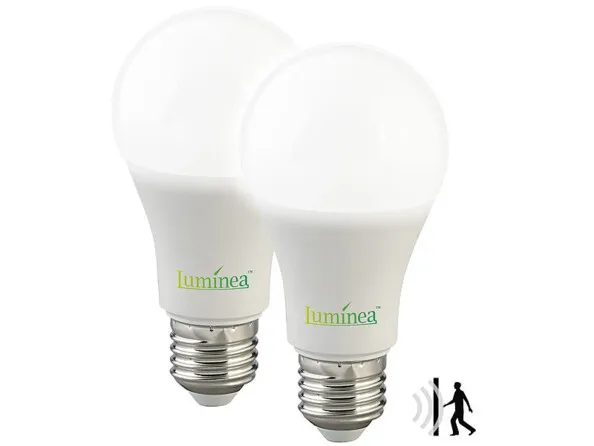 2 ampoules LED avec capteur de mouvement E27 / 15 W / 1500 lm / 6500 K | Ampoules avec détecteur 